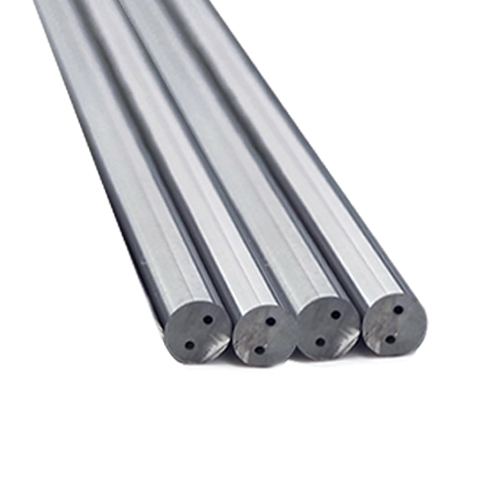 Carbide rods with two straight coolant holes