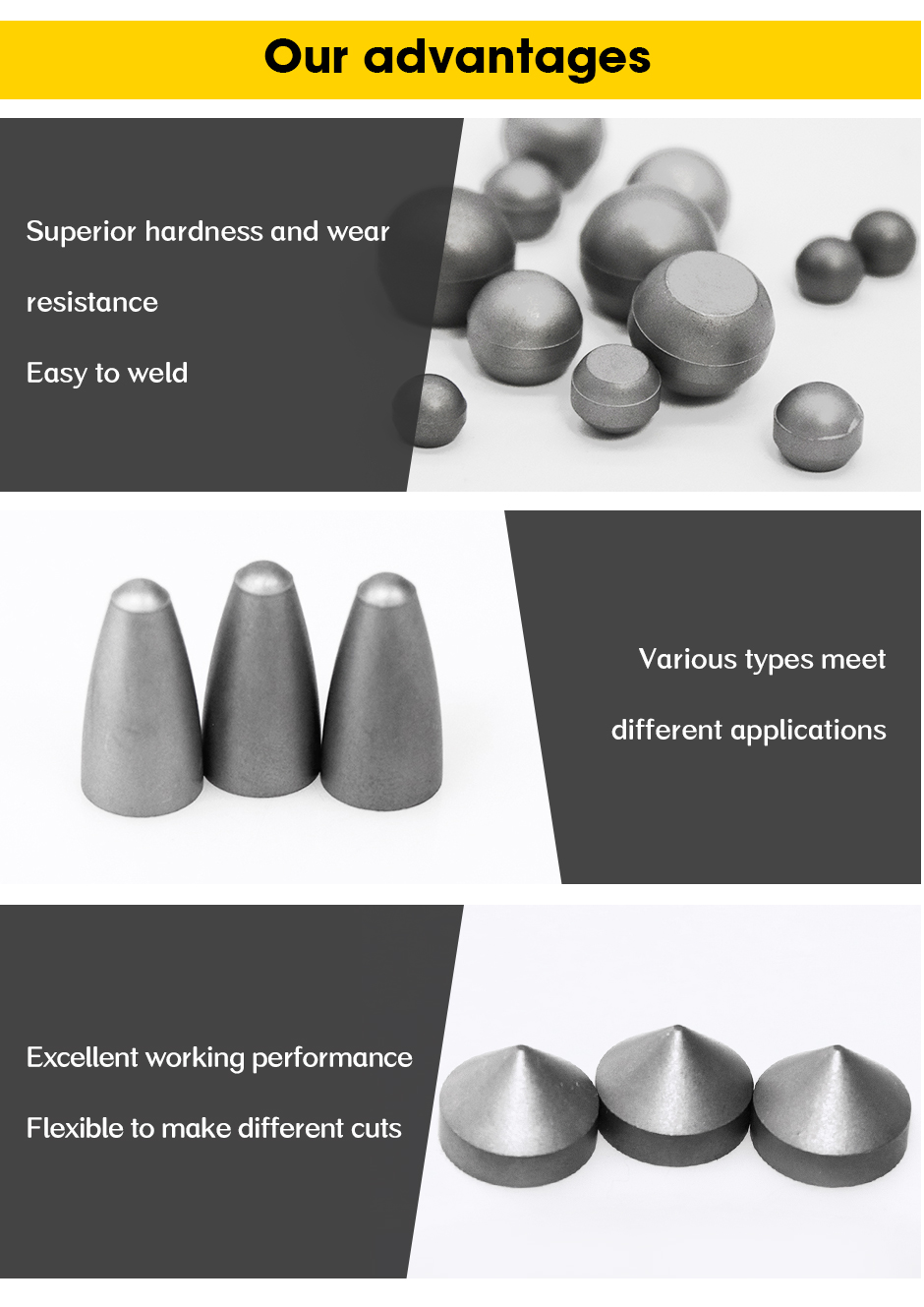 ZZBETTER Cylindrical ball nose Shape Cemented Carbide Blank Burs For Rotary File