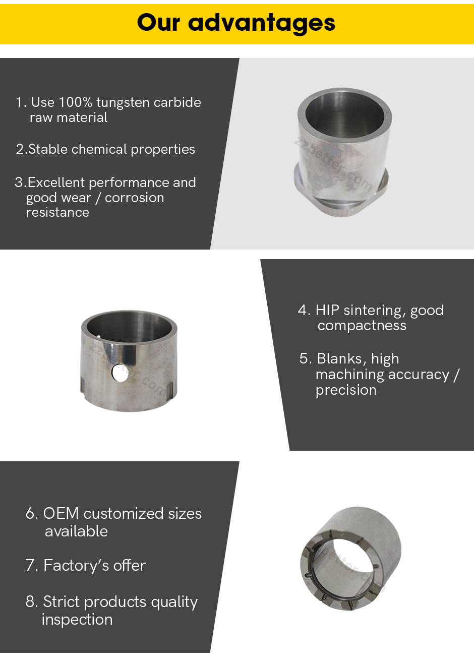 Carbide Wear Bush And Sleeve for Oil And Gas Field