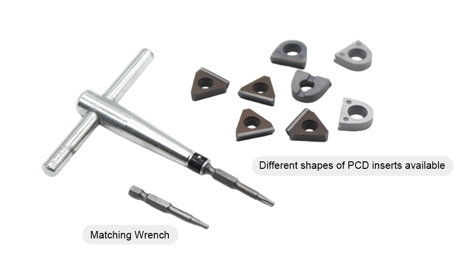 Replaceable Diamond PCD Inserts for PCD Pre-Milling Cutter