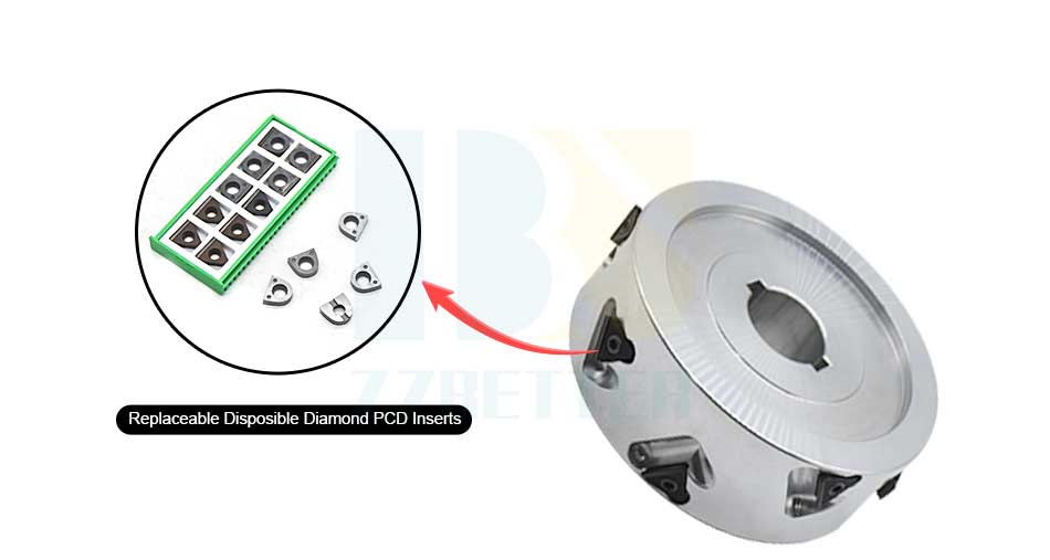 Replaceable Diamond PCD Inserts for PCD Pre-Milling Cutter